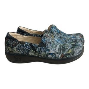 Alegria By PG Lite KEL-442 Women Leather Mule Clog Size 37 US 7/7.5 Multicolor